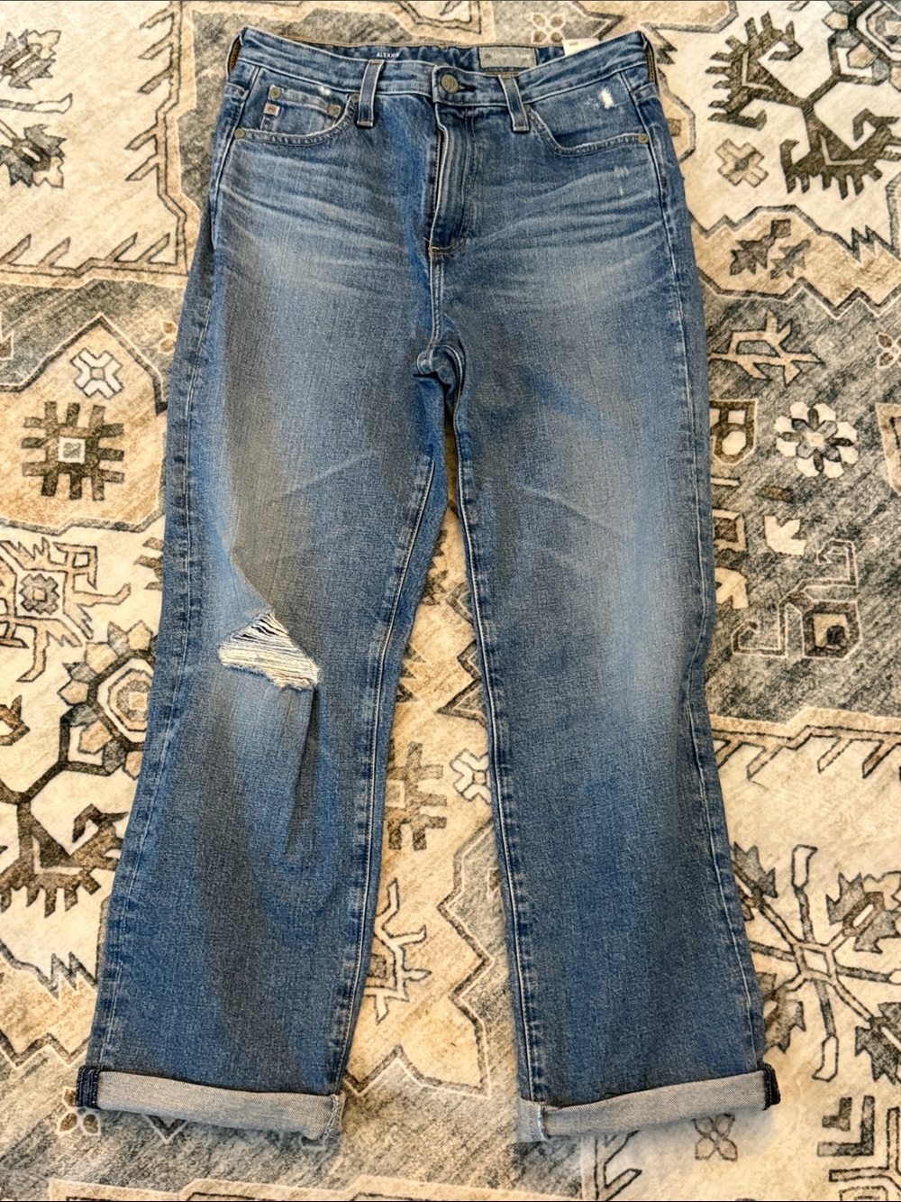 Ag Adriano Goldschmied Alexxis High Rise Vintage Straight Leg Jeans